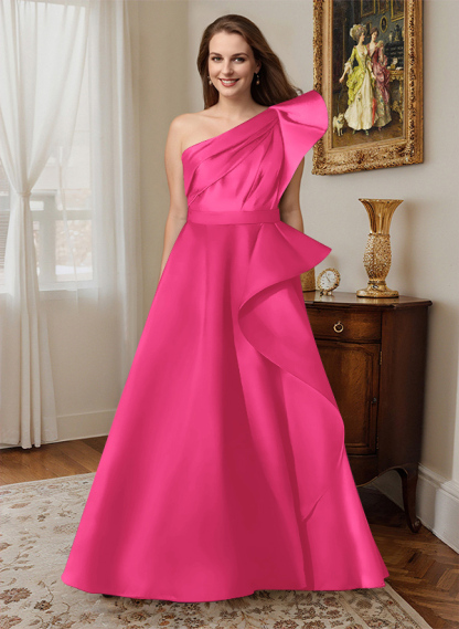 Simple One-Shoulder A-Line Mother Of The Bride Dresses, product image 31