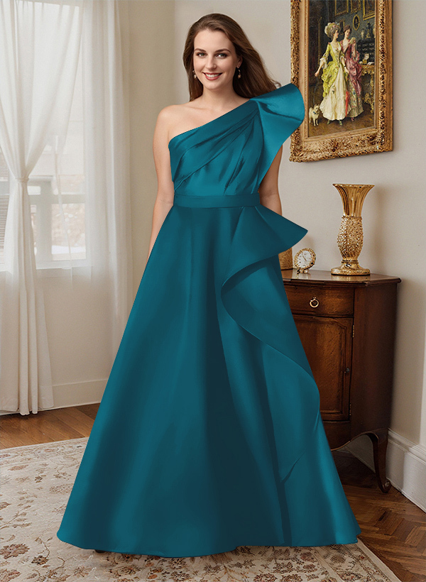 Simple One-Shoulder A-Line Mother Of The Bride Dresses, product image 19