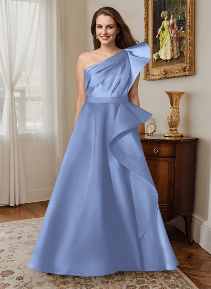 Simple One-Shoulder A-Line Mother Of The Bride Dresses, product image 25