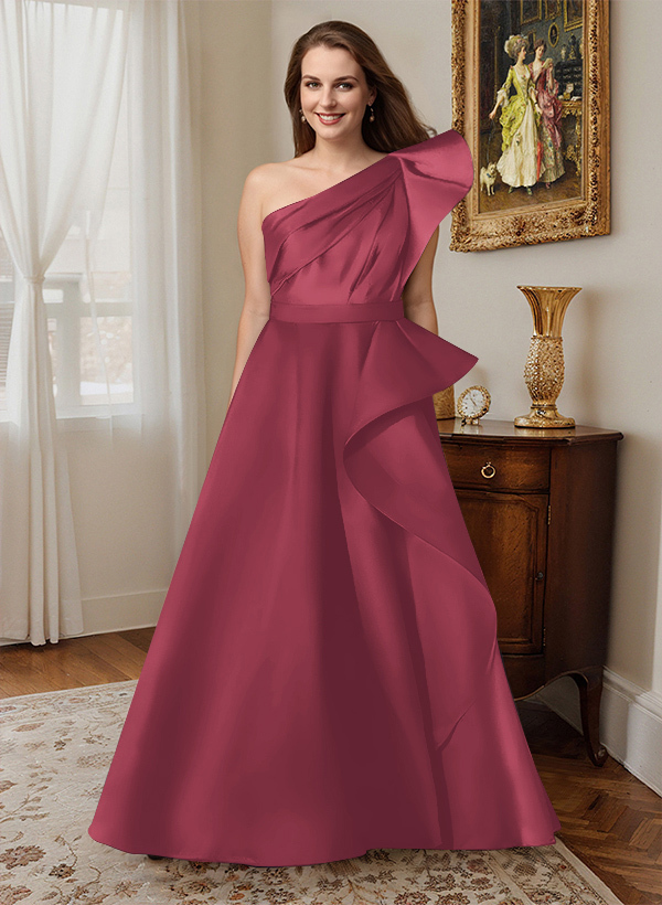Simple One-Shoulder A-Line Mother Of The Bride Dresses, product image 55