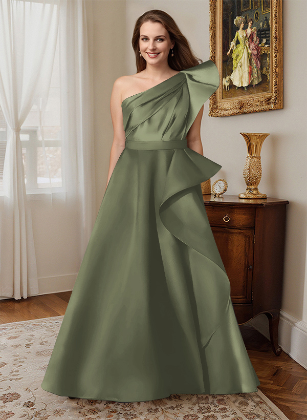 Simple One-Shoulder A-Line Mother Of The Bride Dresses, product image 65