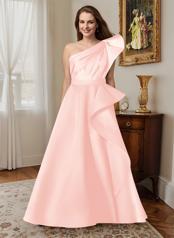 Simple One-Shoulder A-Line Mother Of The Bride Dresses, product image 35