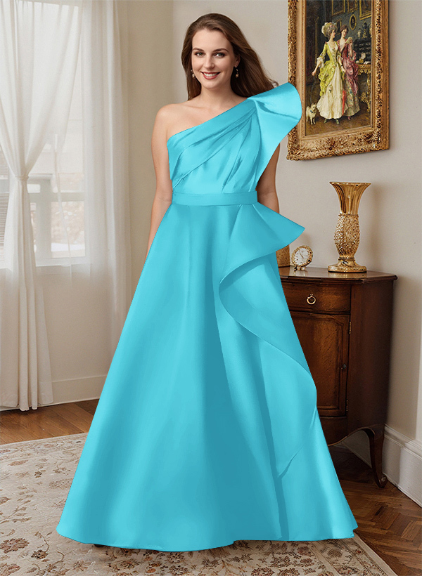 Simple One-Shoulder A-Line Mother Of The Bride Dresses, product image 21