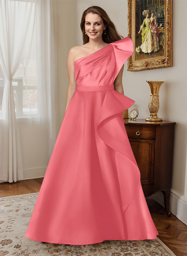 Simple One-Shoulder A-Line Mother Of The Bride Dresses, product image 59