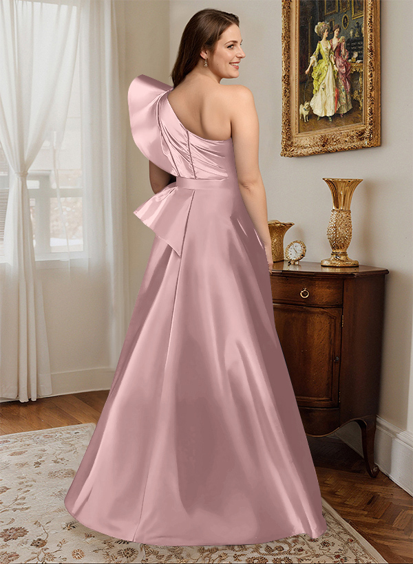 Simple One-Shoulder A-Line Mother Of The Bride Dresses, product image 34