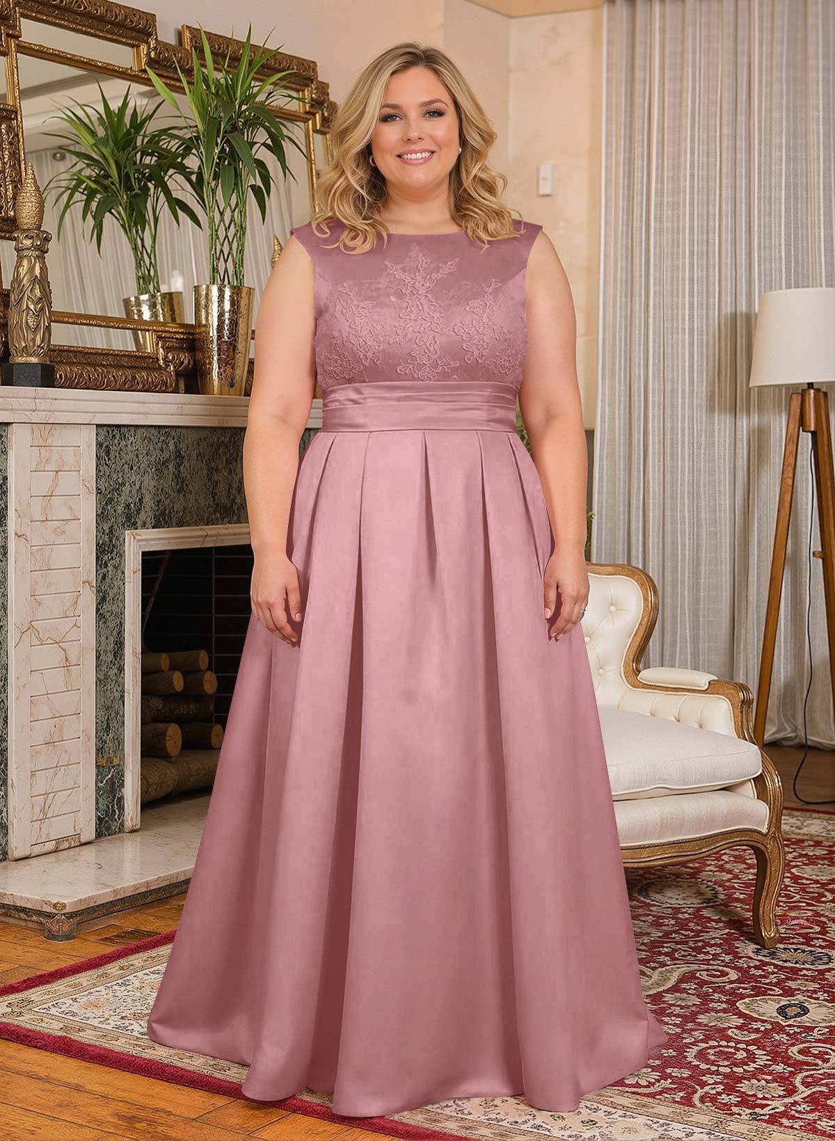 Elegant Lace Satin A-Line Mother Of The Bride Dresses, product image 38