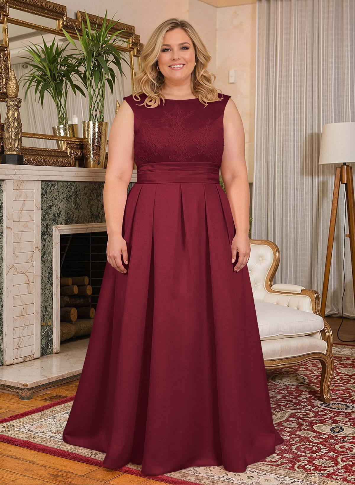 Elegant Lace Satin A-Line Mother Of The Bride Dresses, product image 50