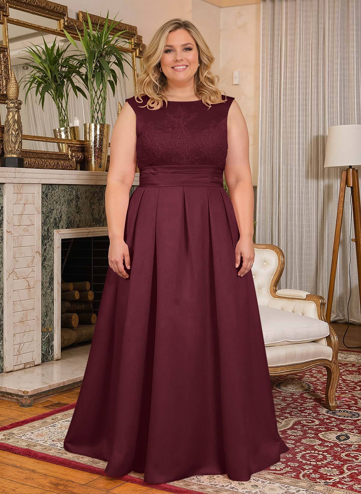 Elegant Lace Satin A-Line Mother Of The Bride Dresses, product image 52