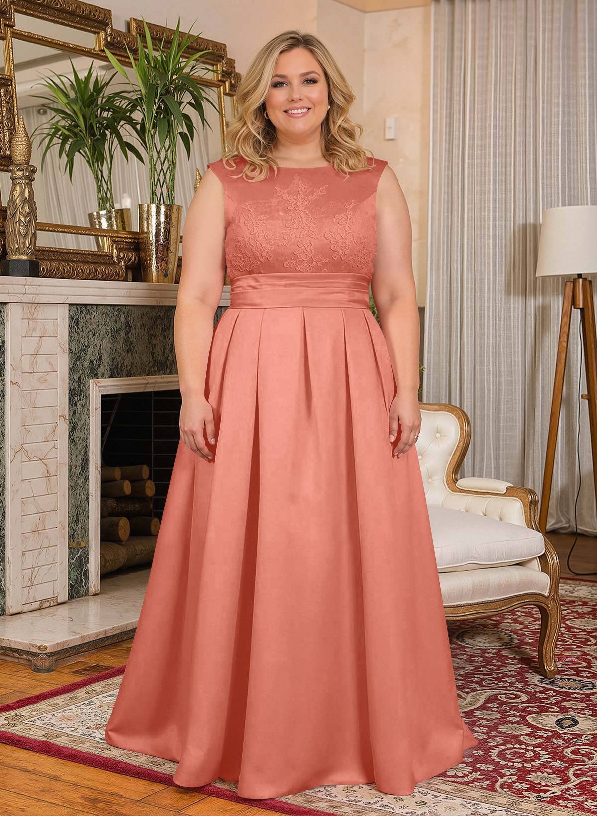 Elegant Lace Satin A-Line Mother Of The Bride Dresses, product image 42