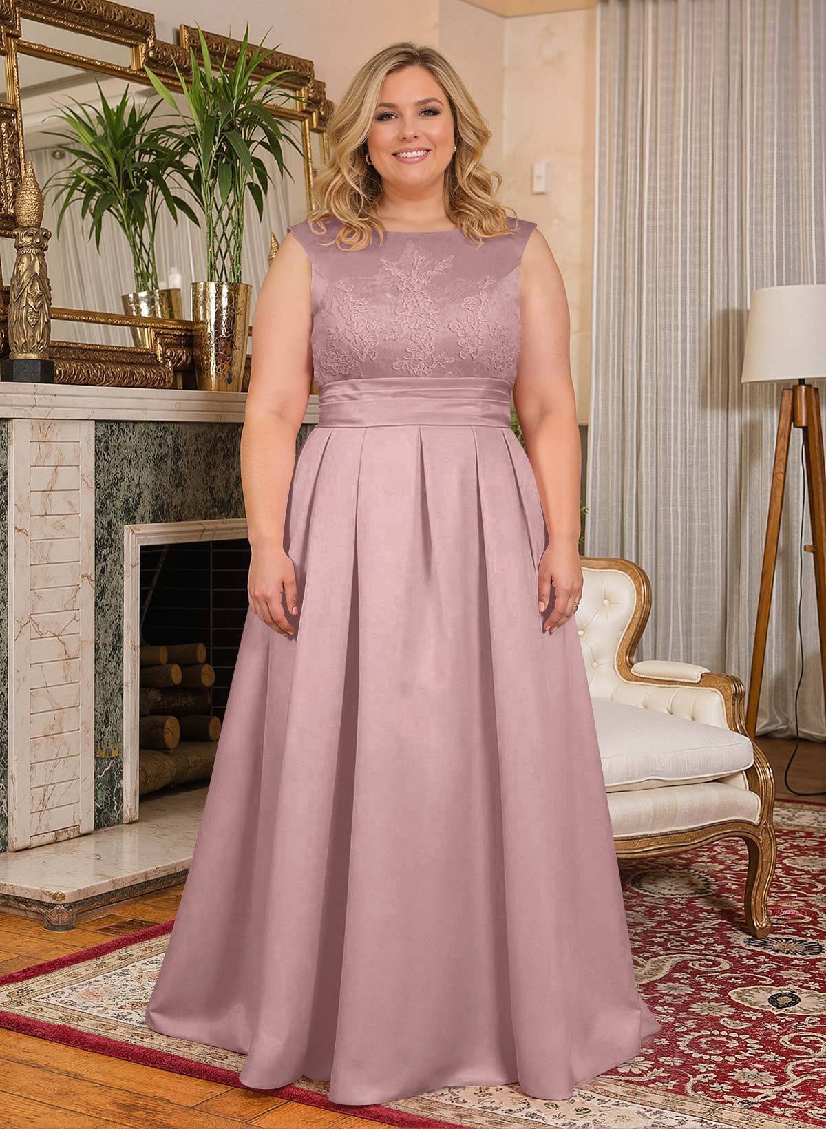 Elegant Lace Satin A-Line Mother Of The Bride Dresses, product image 34