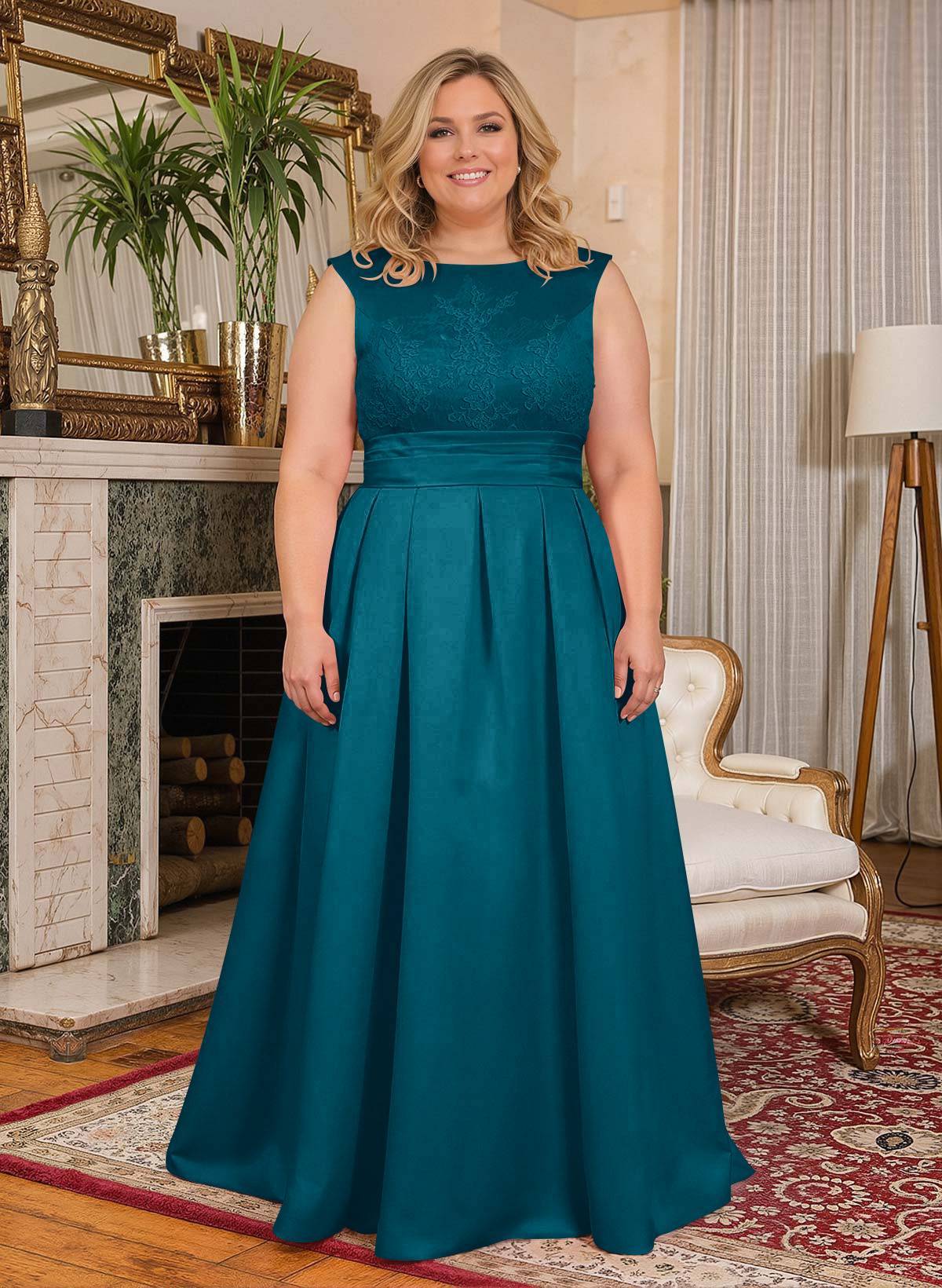 Elegant Lace Satin A-Line Mother Of The Bride Dresses, product image 20