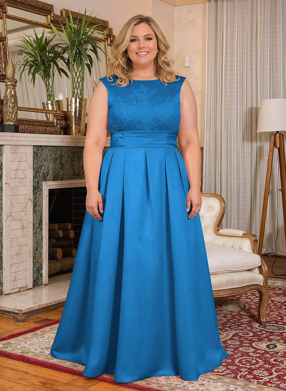 Elegant Lace Satin A-Line Mother Of The Bride Dresses, product image 24