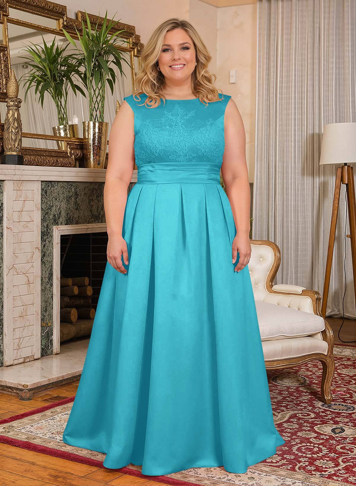 Elegant Lace Satin A-Line Mother Of The Bride Dresses, product image 22