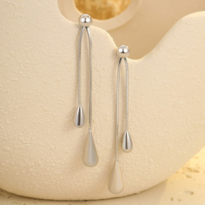Stainless Steel Drop Earrings