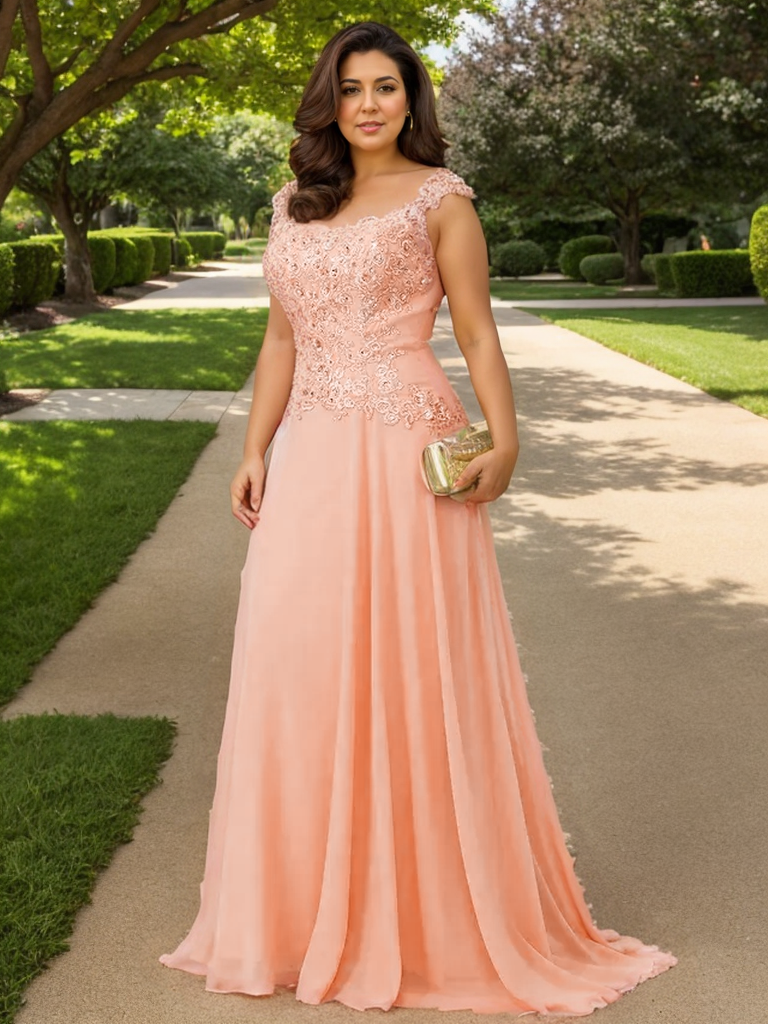 A-Line Elegant Wedding guest dress Lace Sleeveless Mother of the Bride Dresses 