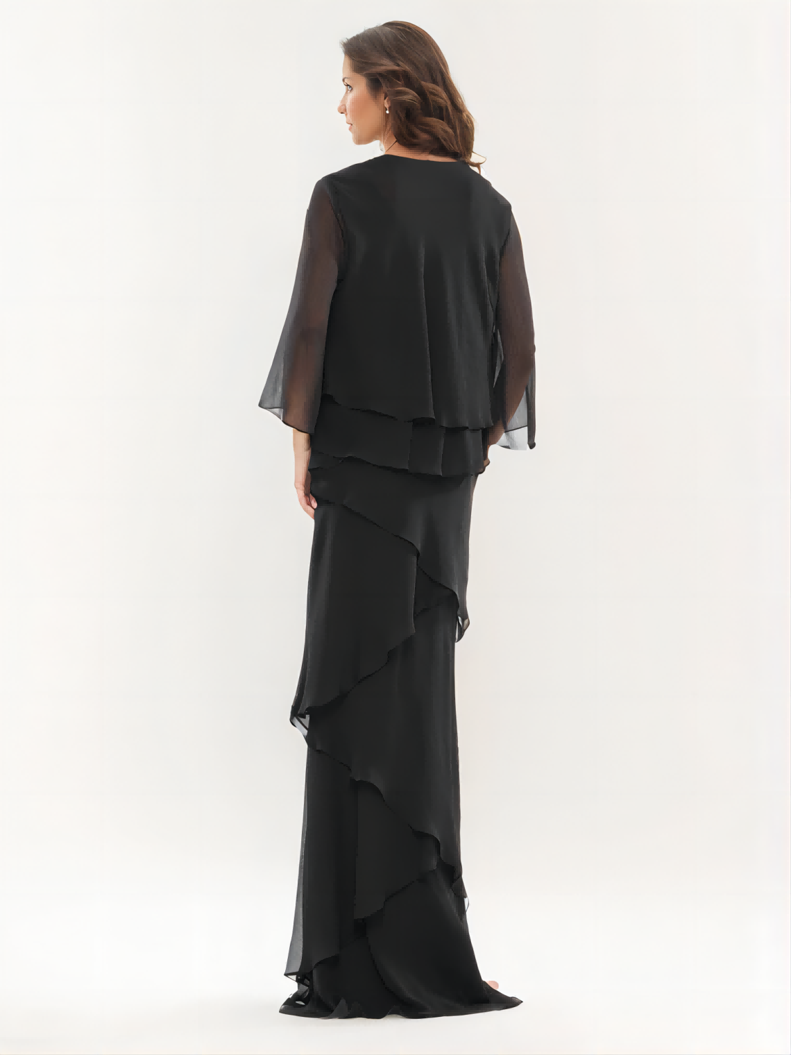 A-Line Mother of the Bride Chiffon Dress