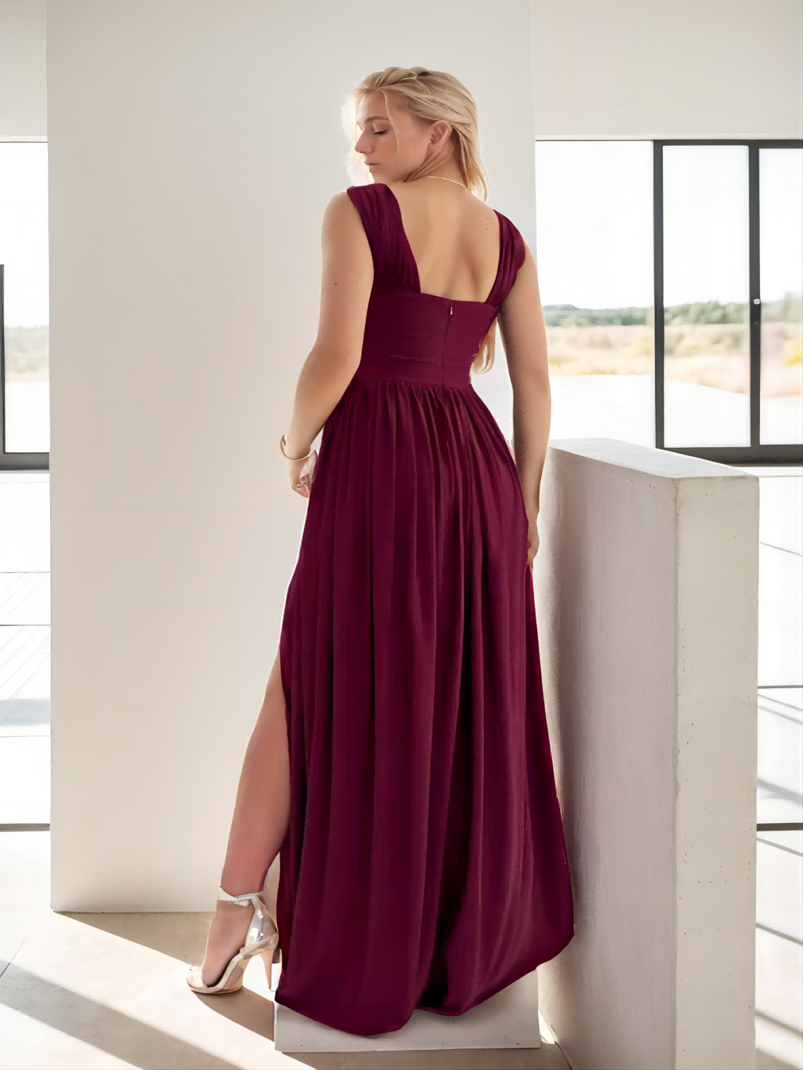 A-Line Prom Dresses Formal Wedding Bridesmaid Dress