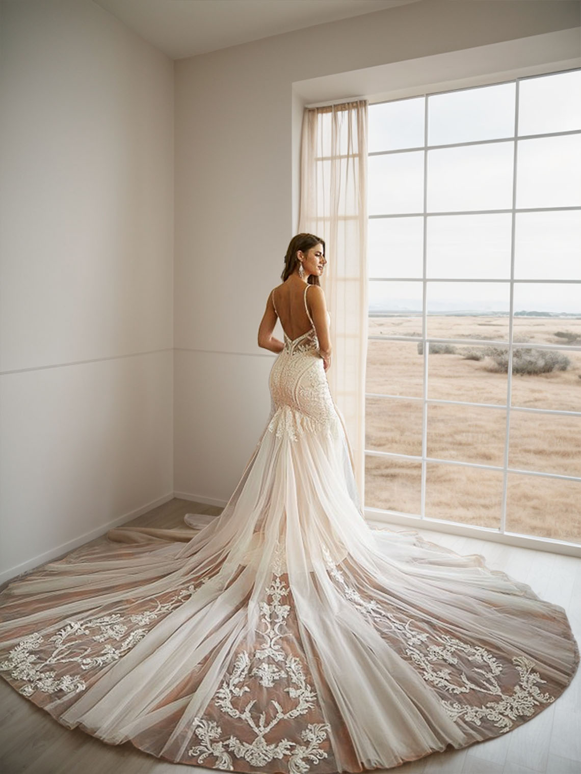 Trumpet/Mermaid Luxury Formal Wedding Dresses Lace with Appliques