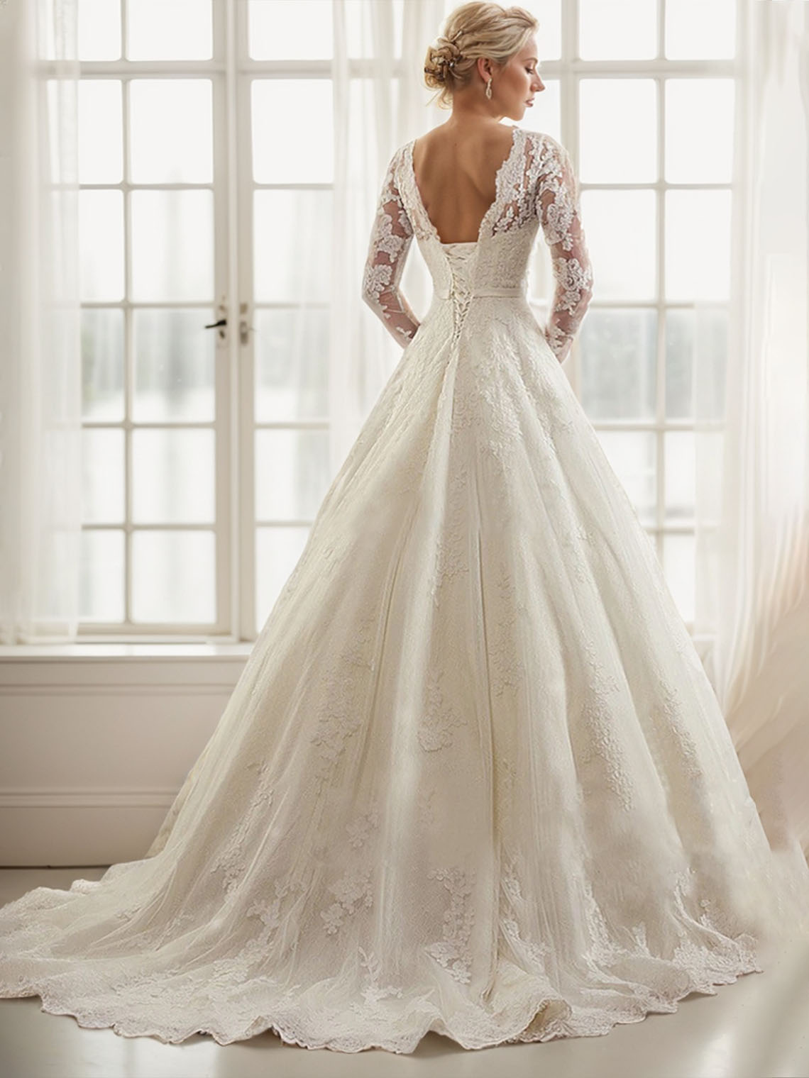 Ball Gown Engagement Formal Wedding Dresses Court Train With Appliques