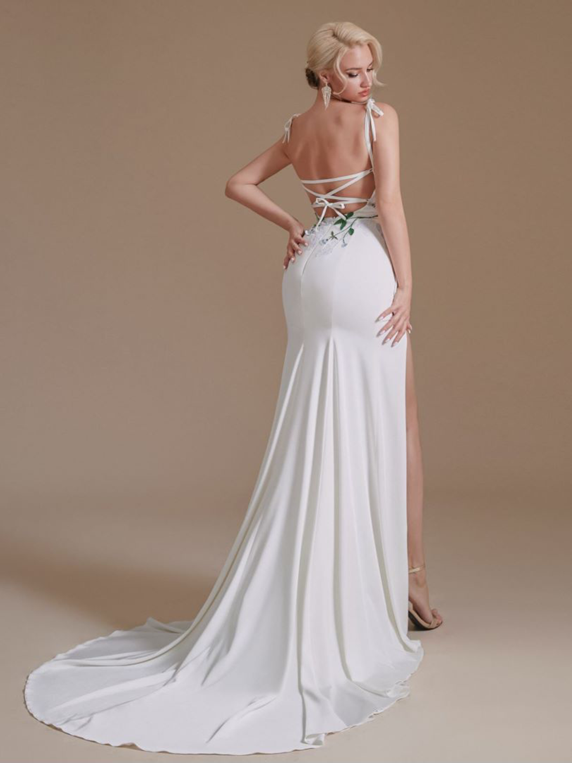 Trumpet/Mermaid Sexy Off the Shoulder Sweep/BrushTrain Wedding Dresses