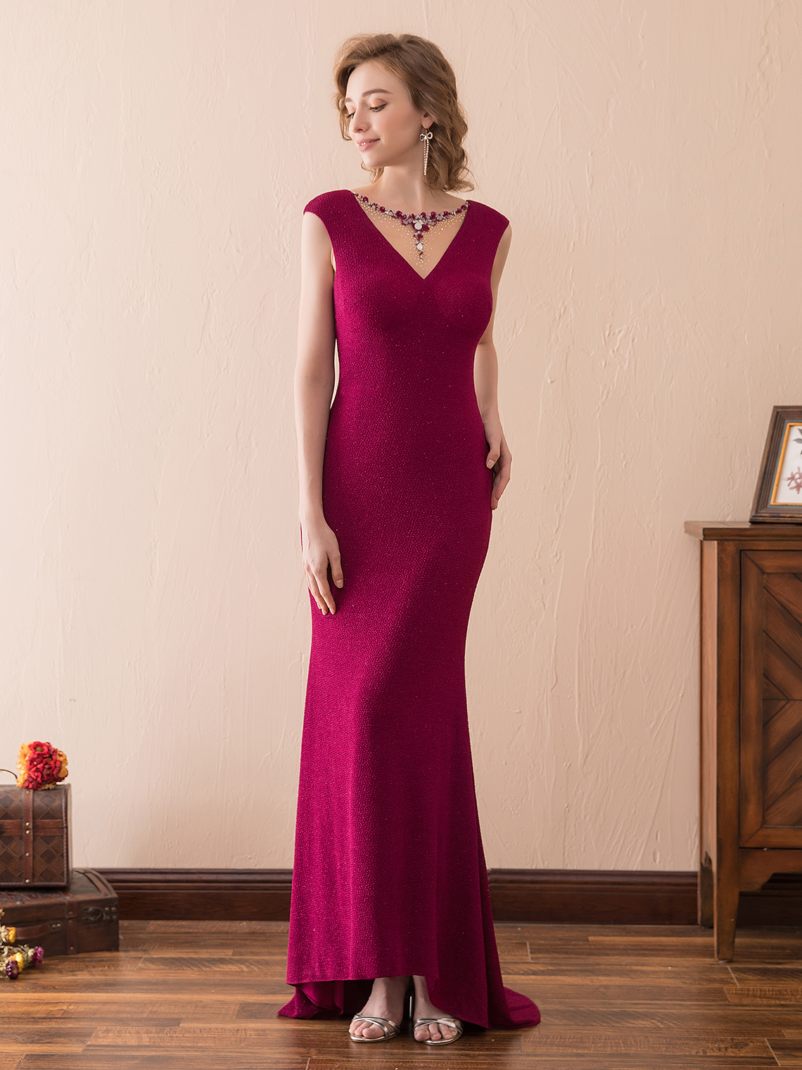 Mermaid/Trumpet Formal Elegant Evening Dress Beading with Sequin