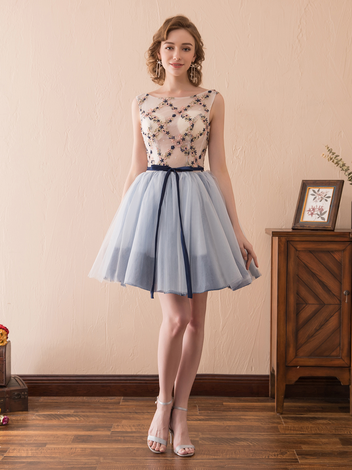 A-Line/Princess Party Elegant Homecoming Dress Beading with Sequin