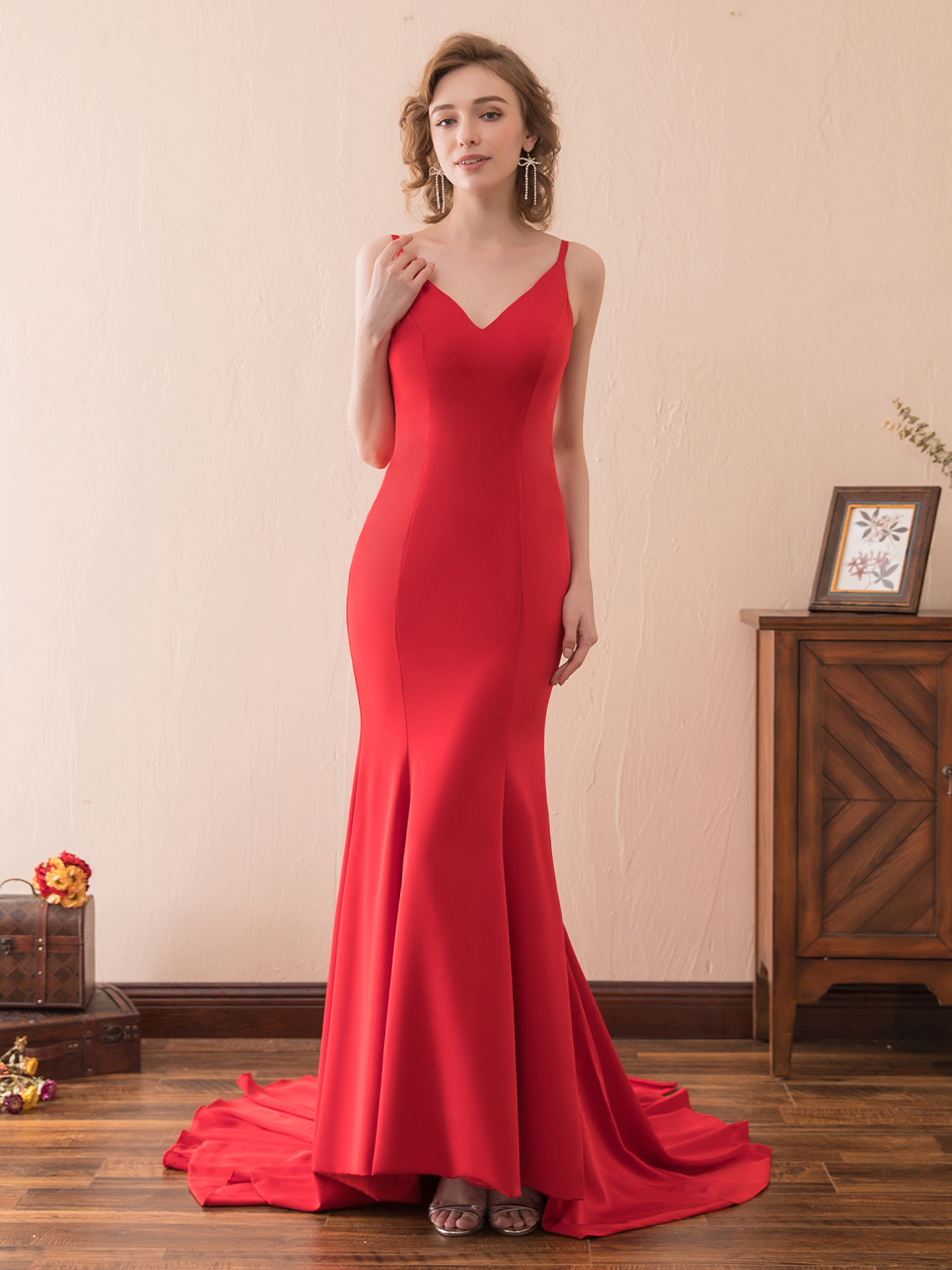 Mermaid/Trumpet Evening Elegant Formal Dress Sleeveless with Pleats