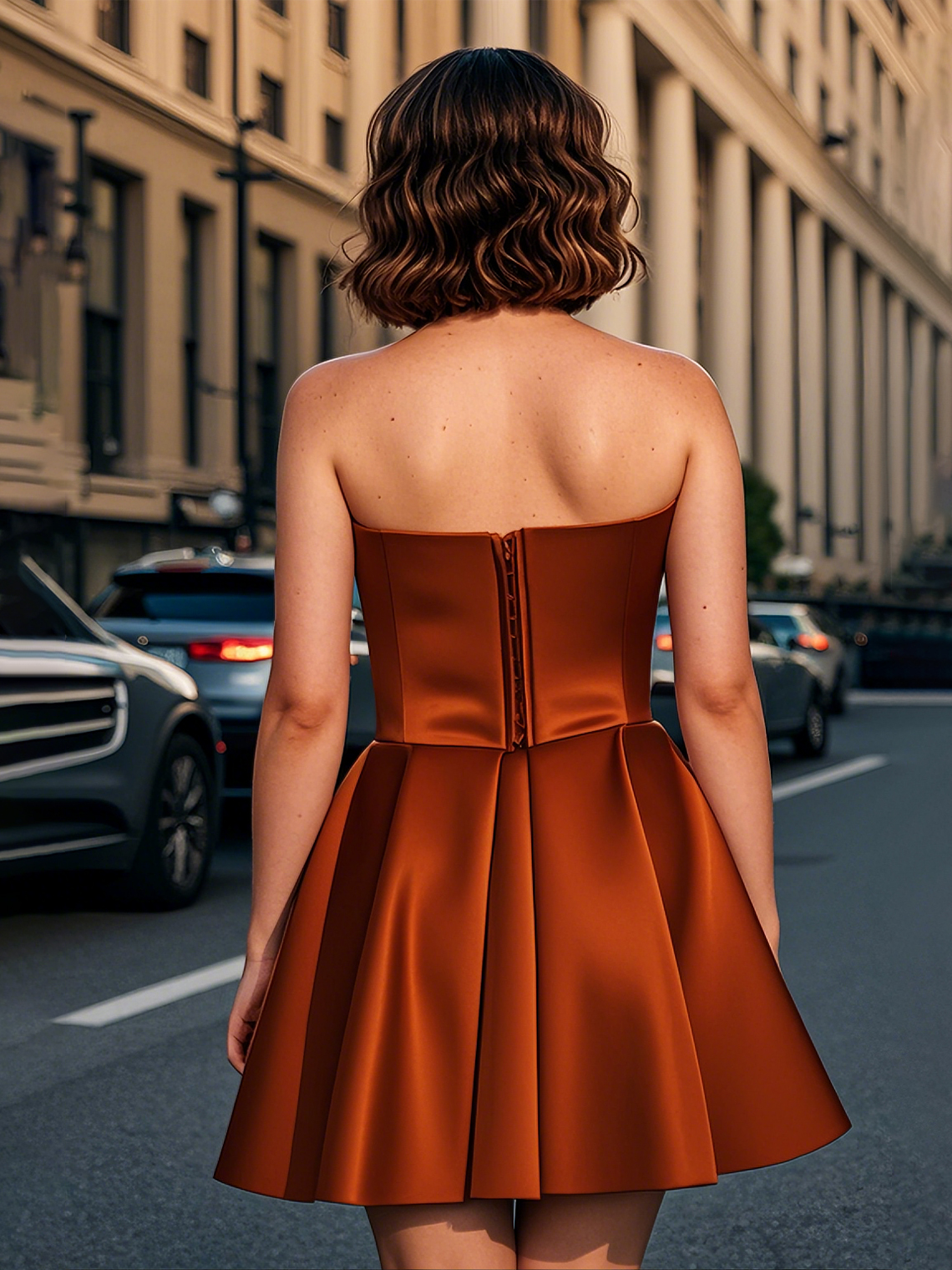 A-Line/Princess Sexy Homecoming Dress Strapless Pleated with Appliques