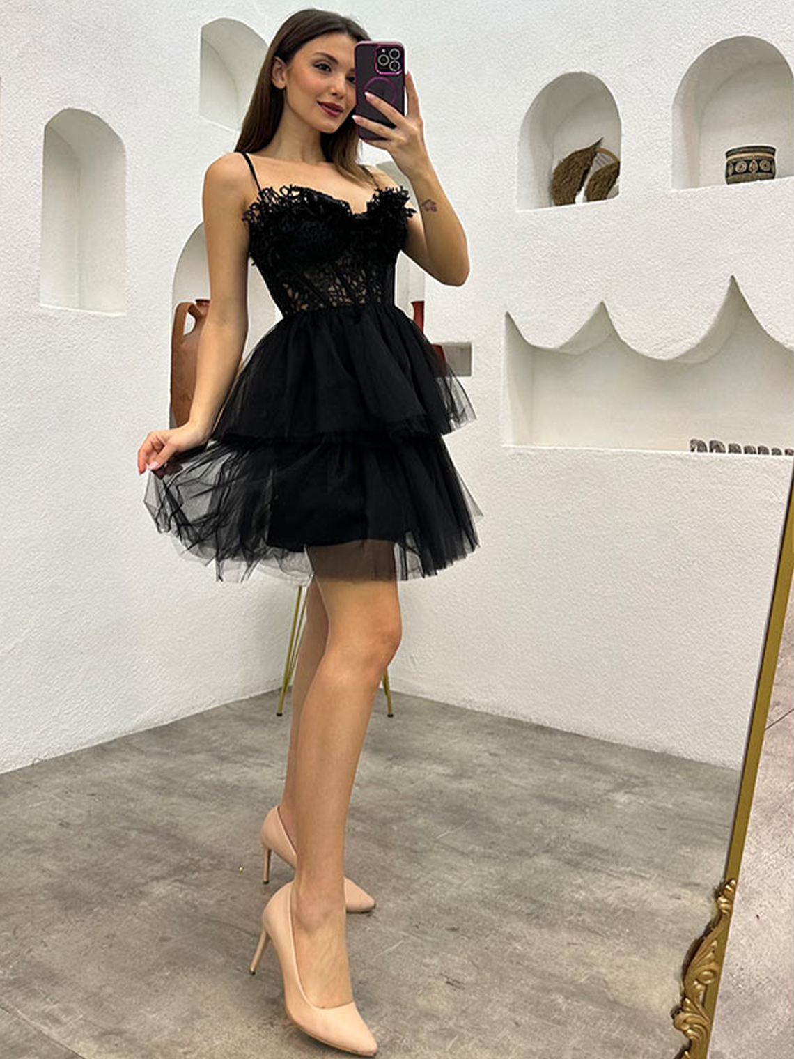 A-Line Sweetheart Sleeveless Homecoming Dresses With Lace
