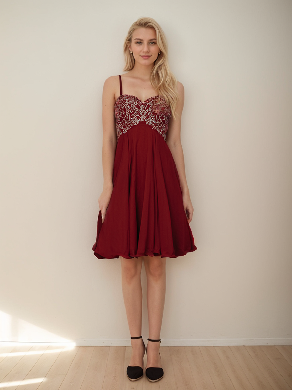 A-Line Party Dresses Sparkle Beads Cocktail Dress Homecoming Dress