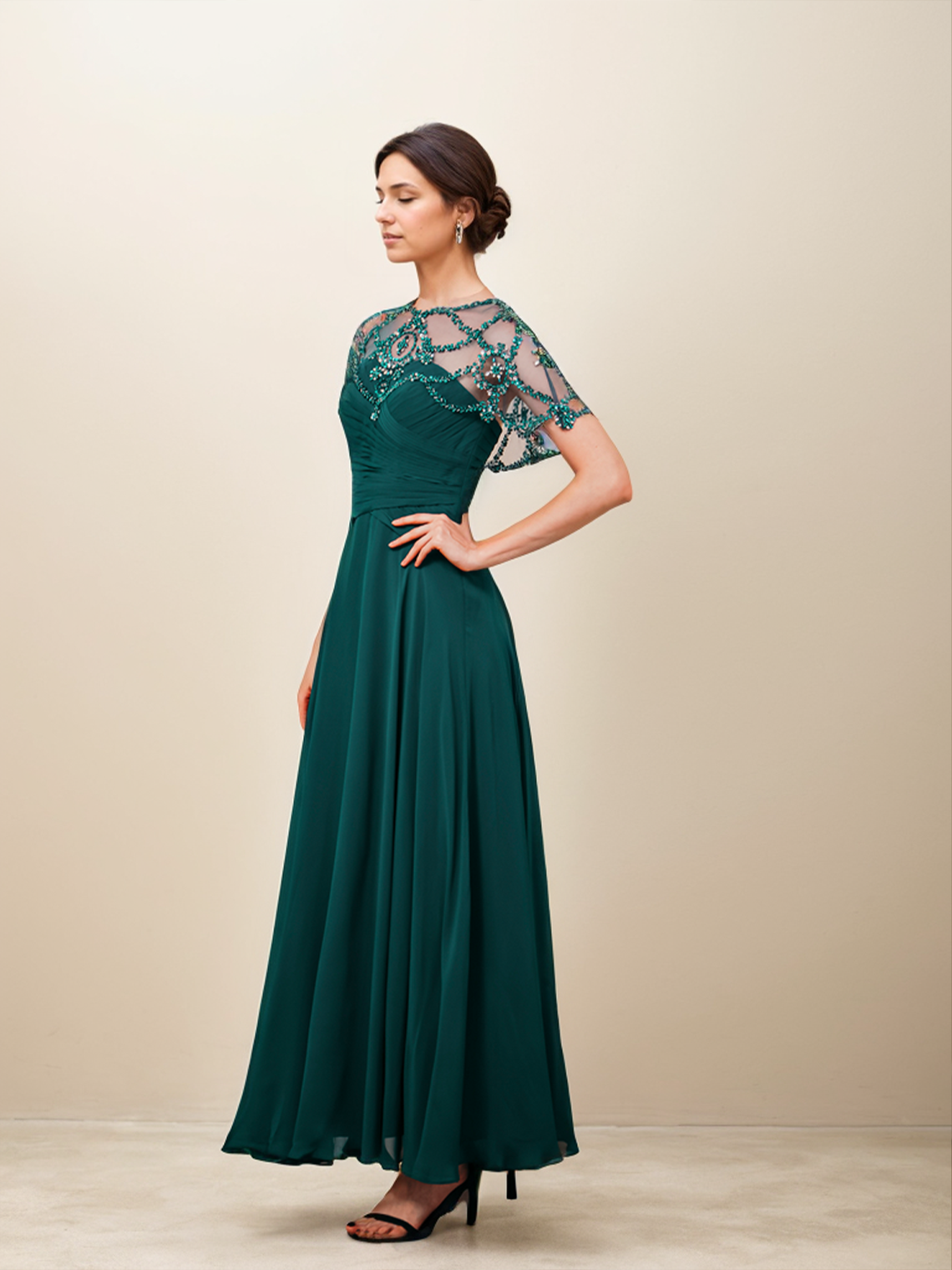 A-Line Elegant Wedding Guest Wedding Party Gown Formal Evening Dress 