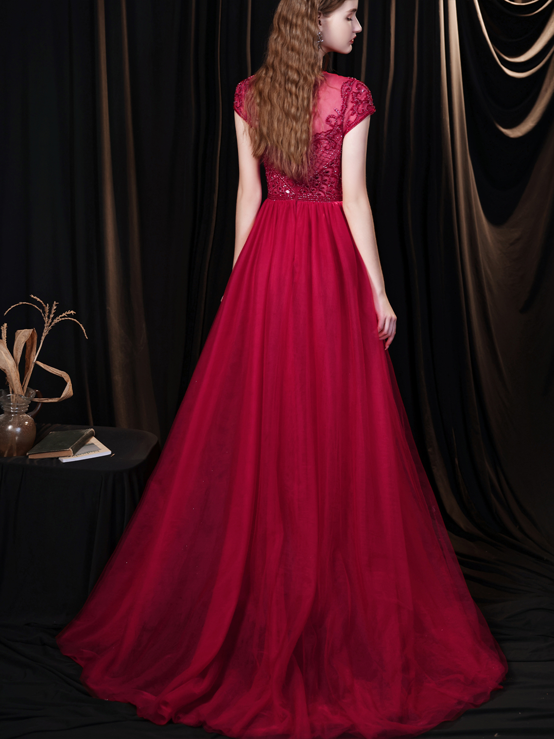 A-Line/Princess Prom Dresses Sweep/Brush Train Formal Evening Dress  