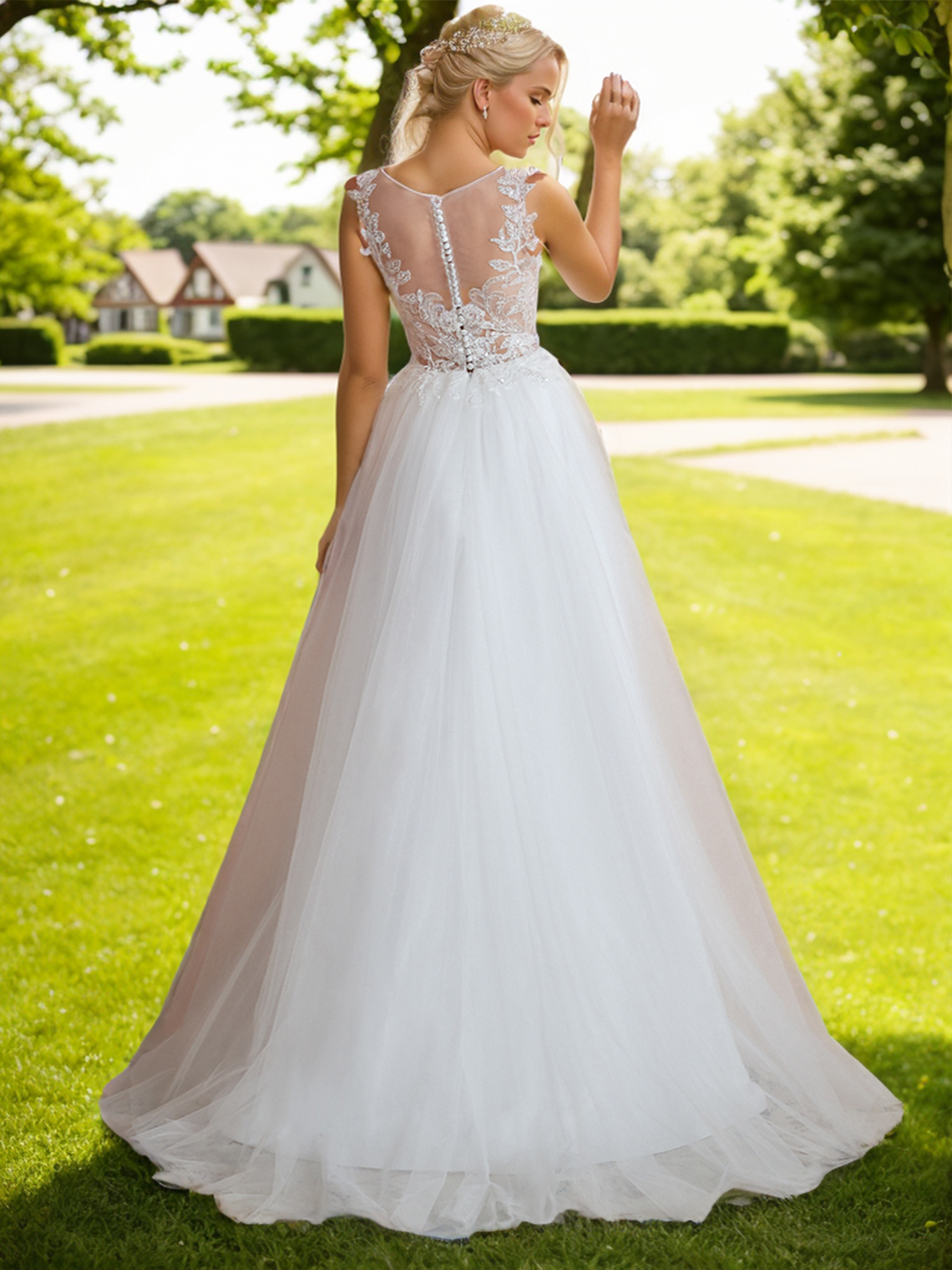 A-line/Princess Formal Wedding Dresses Romantic Engagement Bridal Gowns