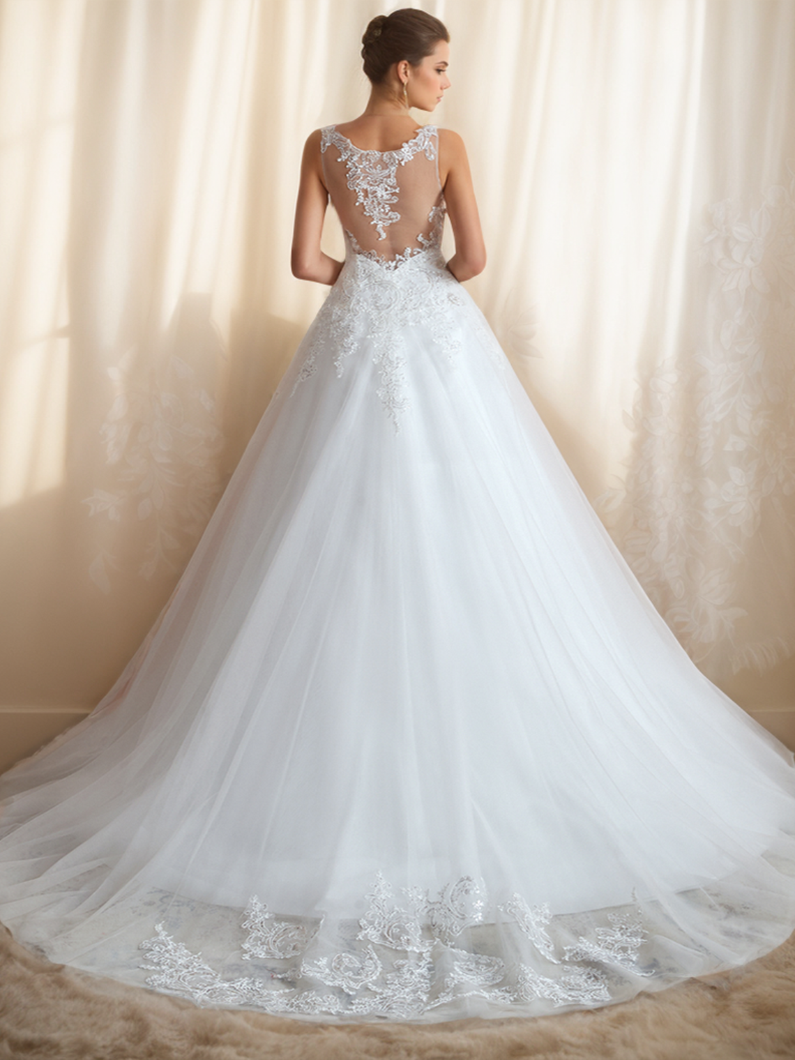 A-Line/Princess Formal Wedding Dresses Romance Engagement Bridal Gowns