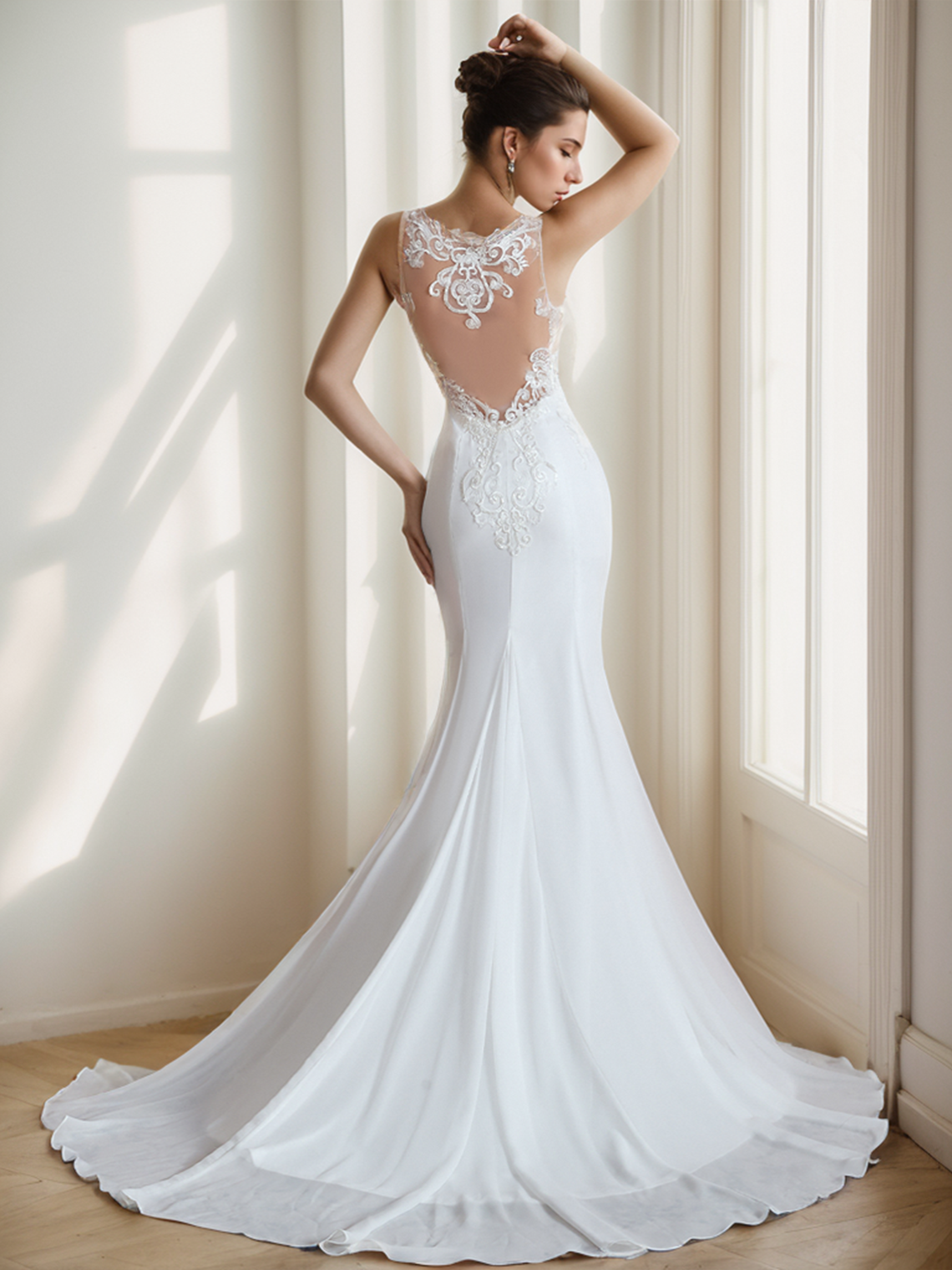 Trumpet/Mermaid Formal Wedding Dresses Bridal Gowns With Appliques