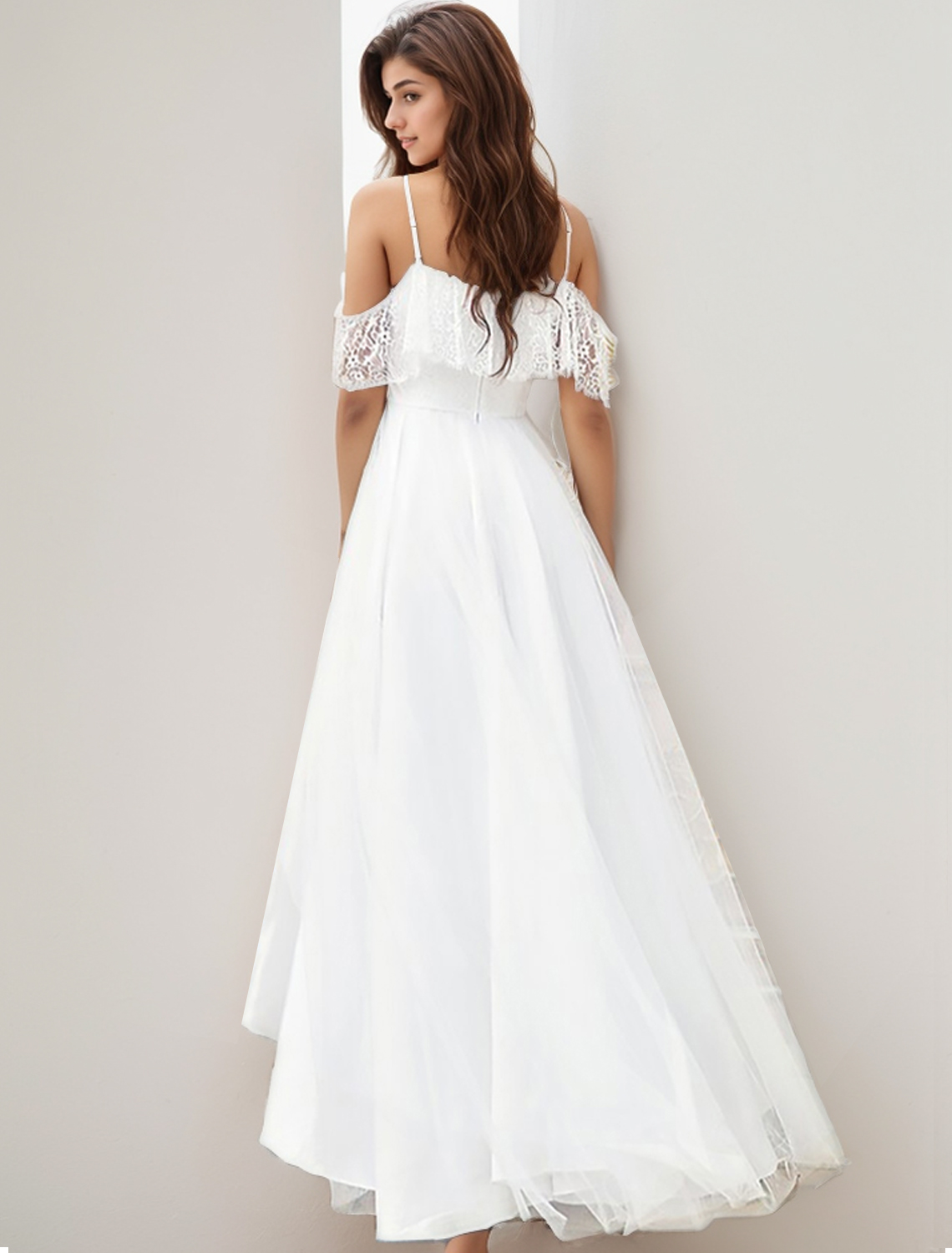 A-Line/Princes Elegant Off the Shoulder Sleeveless Floor-Length Wedding Dresses 