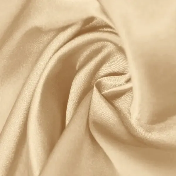 Champagne Elastic Satin By The 1/2 Yard
