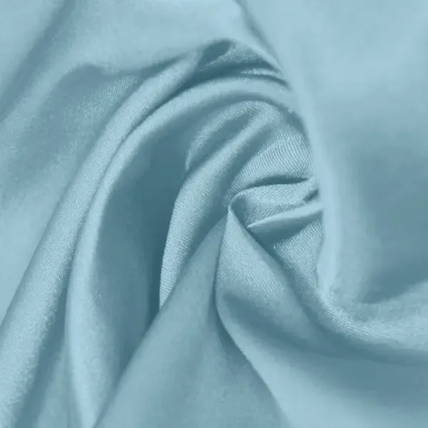 Light Blue Elastic Satin By The 1/2 Yard