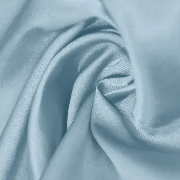 Sky Blue Elastic Satin By The 1/2 Yard