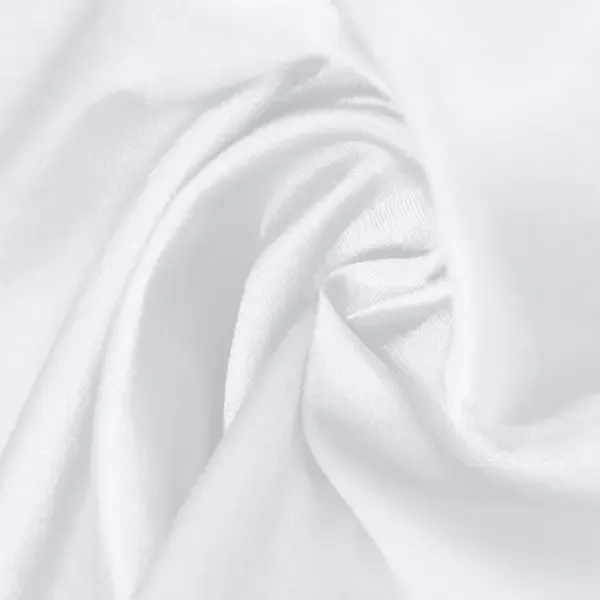 White Elastic Satin By The 1/2 Yard