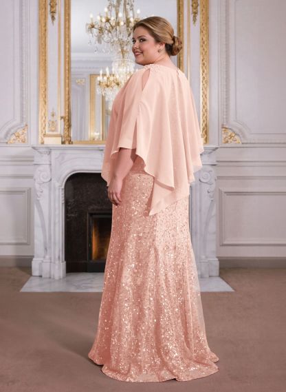 Elegant Floor-Length Chiffon/Sequined Mother Of The Bride Dresses With Beading
