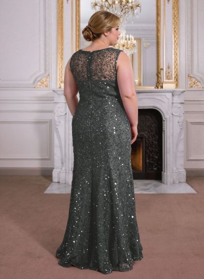 Elegant Floor-Length Chiffon/Sequined Mother Of The Bride Dresses With Beading