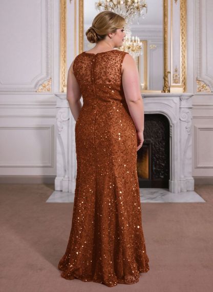 Elegant Floor-Length Chiffon/Sequined Mother Of The Bride Dresses With Beading