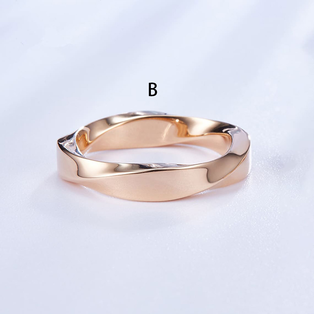 3CT Round Cut Moissanite Twist Design Smooth Wedding Band In Sterling Silver