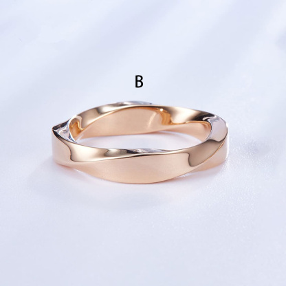3CT Round Cut Moissanite Twist Design Smooth Wedding Band In Sterling Silver
