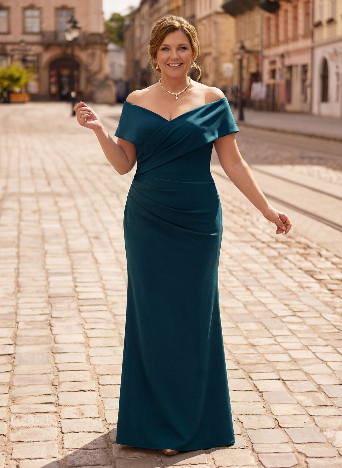 Trumpet/Mermaid Floor-Length Elastic Satin(Slight Stretch) Mother Of The Bride Dresses, product image 1