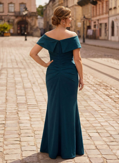 Trumpet/Mermaid Floor-Length Elastic Satin(Slight Stretch) Mother Of The Bride Dresses, product image 2