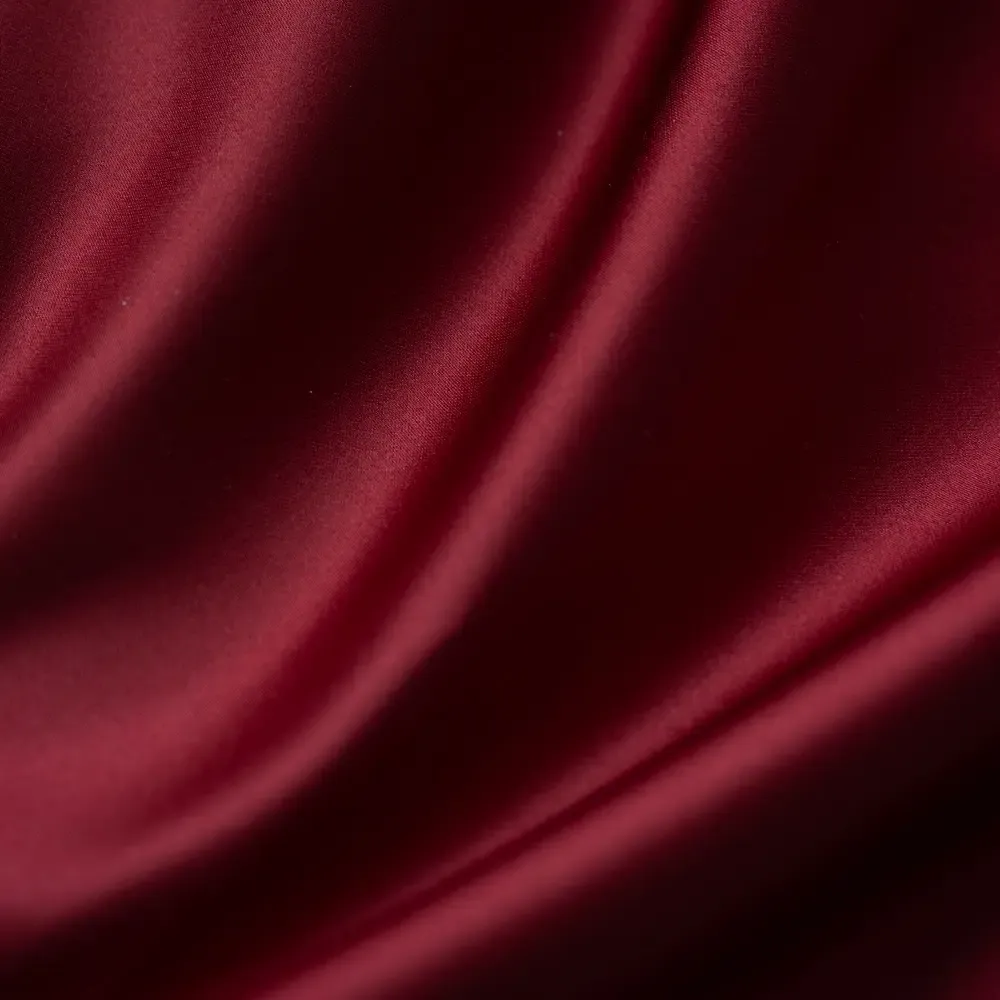 Burgundy Matte Satin Fabric By The 1/2 Yard