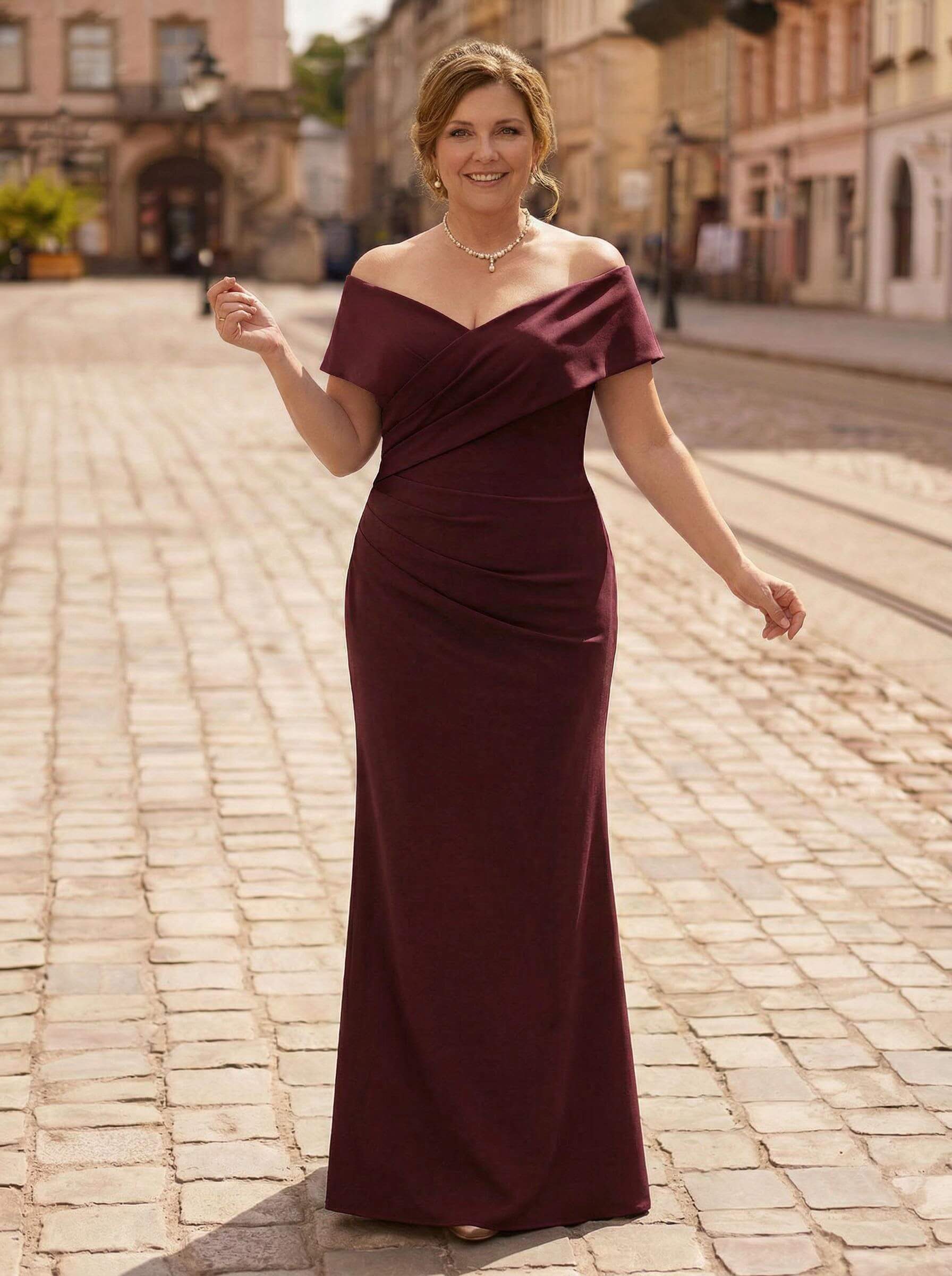 Trumpet/Mermaid Floor-Length Elastic Satin(Slight Stretch) Mother Of The Bride Dresses, product image 26