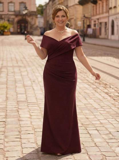 Trumpet/Mermaid Floor-Length Elastic Satin(Slight Stretch) Mother Of The Bride Dresses, product image 26